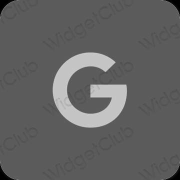Естетски сива Google иконе апликација