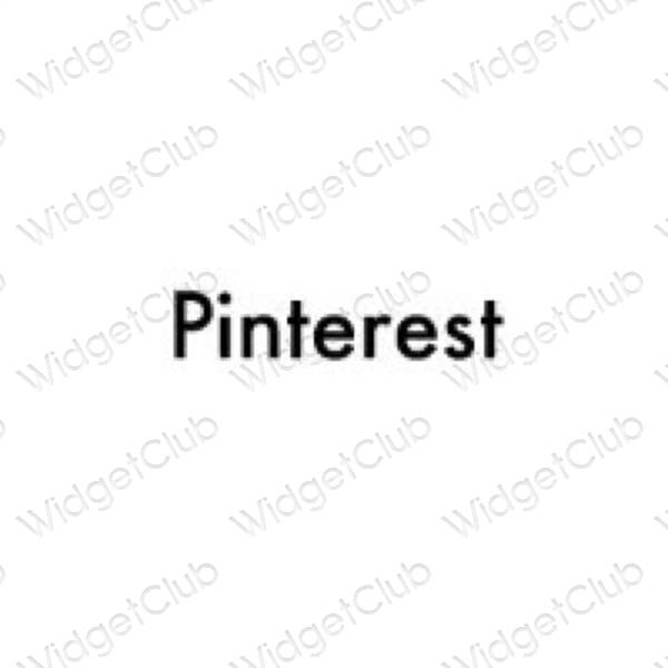 Biểu tượng ứng dụng Pinterest thẩm mỹ