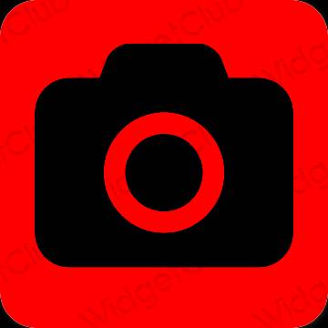 Estetico rosso Camera icone dell'app