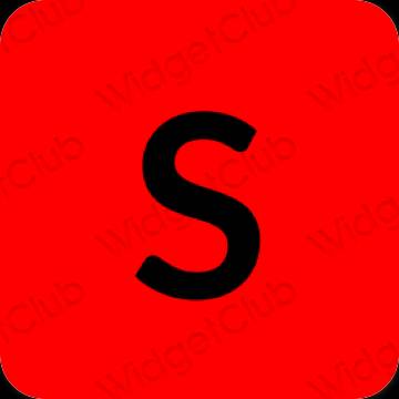 Естетски црвена SHEIN иконе апликација