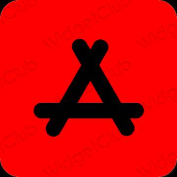 Estetis merah AppStore ikon aplikasi