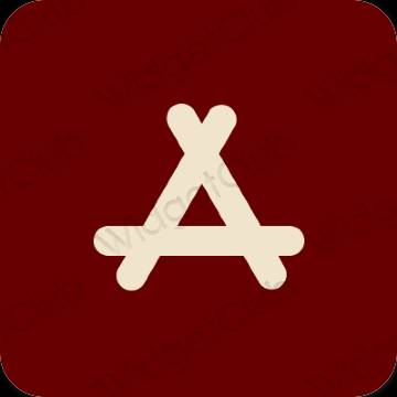 Esthétique brun AppStore icônes d'application