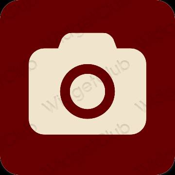 Aesthetic brown Camera app icons