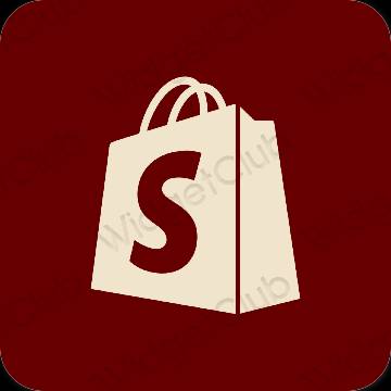Estetic maro Shopify pictogramele aplicației