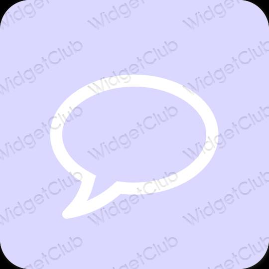 Esthétique mauve Messages icônes d'application