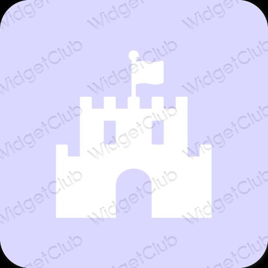 Aesthetic purple Disney app icons