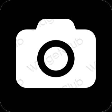 Estetsko Črna Camera ikone aplikacij