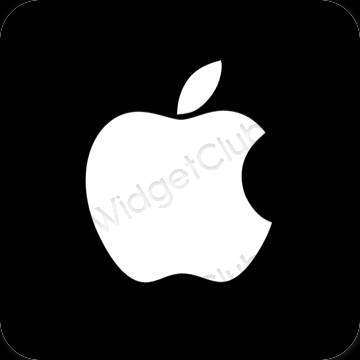 Естетичен черен Apple Store икони на приложения