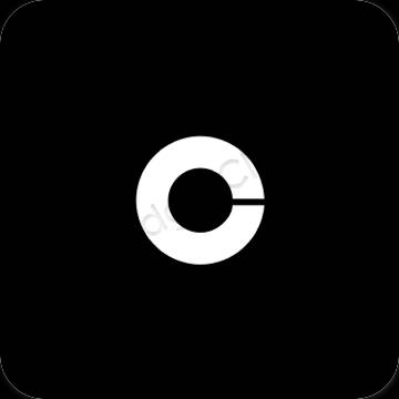 Esthetische Coinbase app-pictogrammen