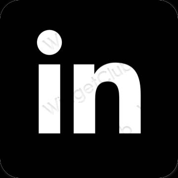 Estética Linkedin ícones de aplicativos