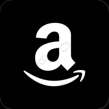 Estetis hitam Amazon ikon aplikasi