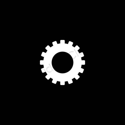 Thẩm mỹ đen Settings biểu tượng ứng dụng