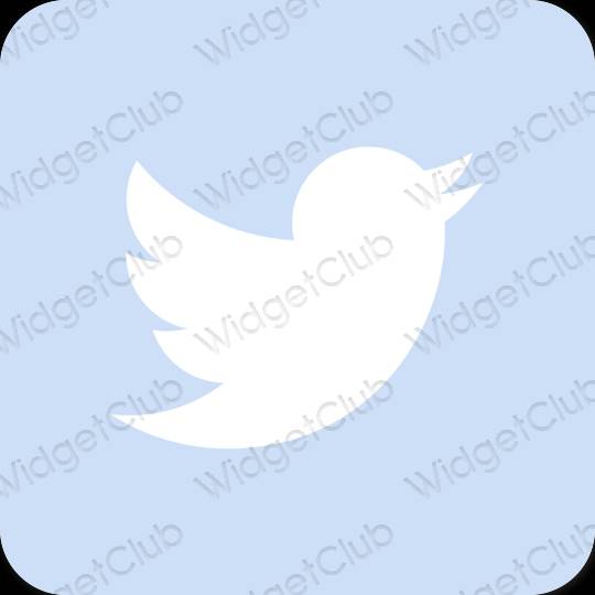 Stijlvol paars Twitter app-pictogrammen
