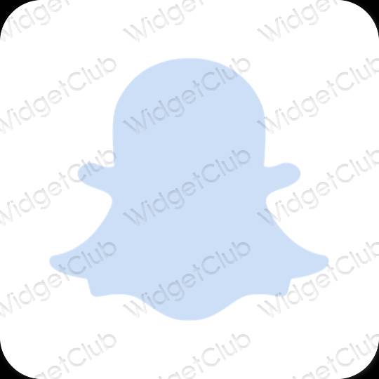 Estetsko pastelno modra snapchat ikone aplikacij