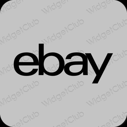 Ästhetisch grau eBay App-Symbole