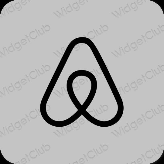 Estetski siva Airbnb ikone aplikacija