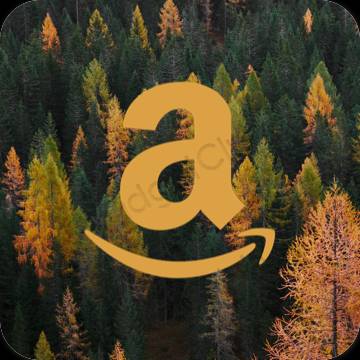 Estetinis rudas Amazon programėlių piktogramos