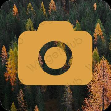 Ästhetisch Orange Camera App-Symbole