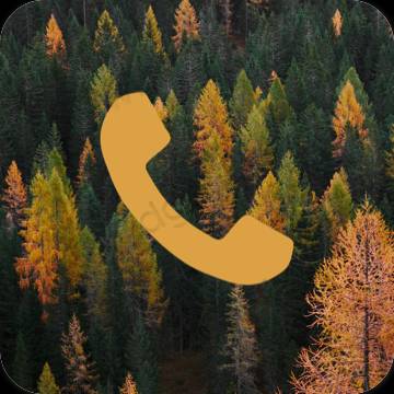 Ästhetisch Orange Phone App-Symbole