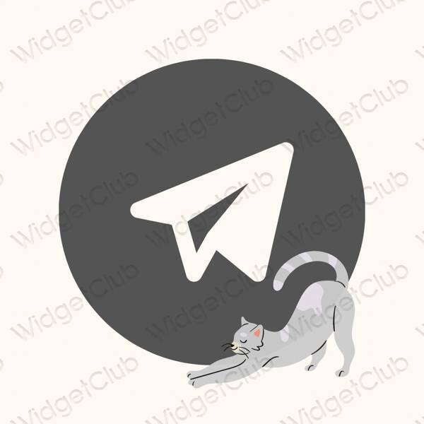 эстетический бежевый Telegram значки приложений