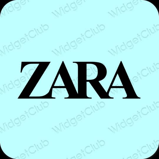 Αισθητικός παστέλ μπλε ZARA εικονίδια εφαρμογών