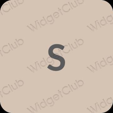 Estetyka beżowy SHEIN ikony aplikacji