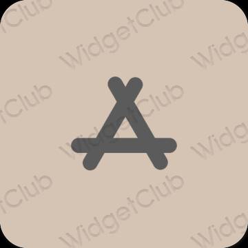 Æstetisk beige AppStore app ikoner