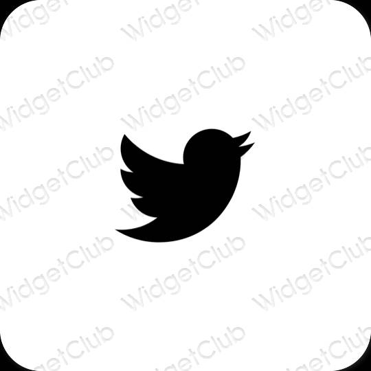 Icônes d'application Twitter esthétiques