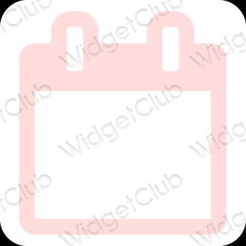 Estético rosa pastel Notes iconos de aplicaciones