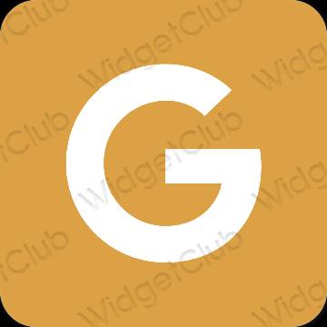 Estetico arancia Google icone dell'app