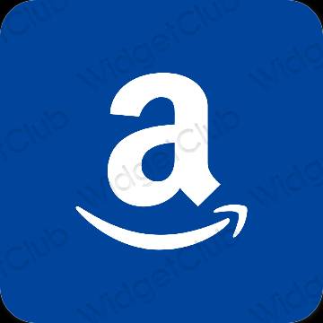 Estetic albastru Amazon pictogramele aplicației