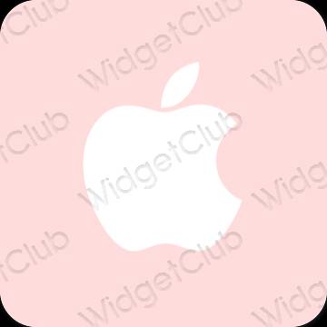 Estetinis rožinis Apple Store programėlių piktogramos