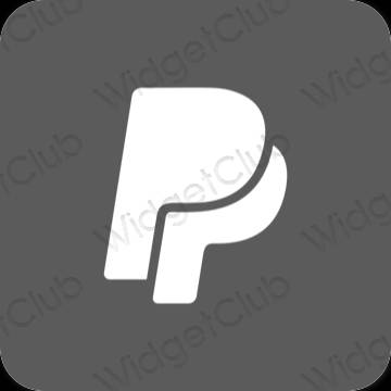 Stijlvol grijs Paypal app-pictogrammen