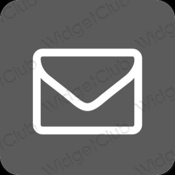 Esthétique grise Mail icônes d'application