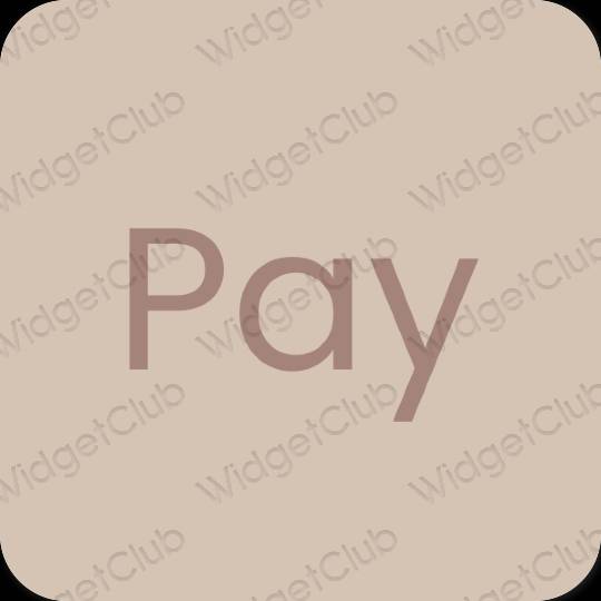 Æstetisk beige PayPay app ikoner