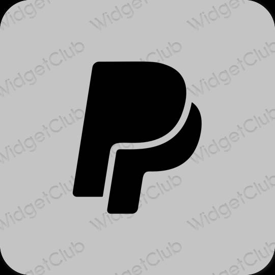 Estetic gri Paypal pictogramele aplicației