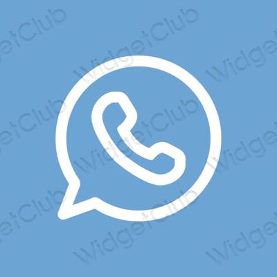 Esthétique mauve WhatsApp icônes d'application