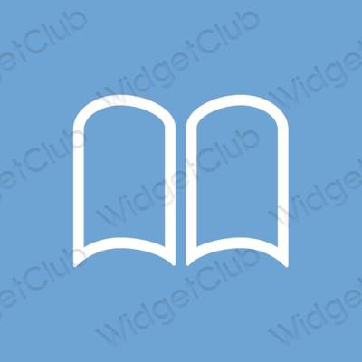 Estético púrpura Books iconos de aplicaciones