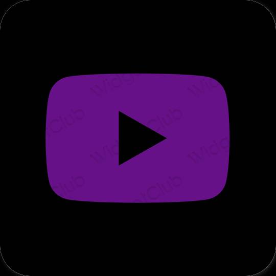 紫 Youtube おしゃれアイコン画像素材