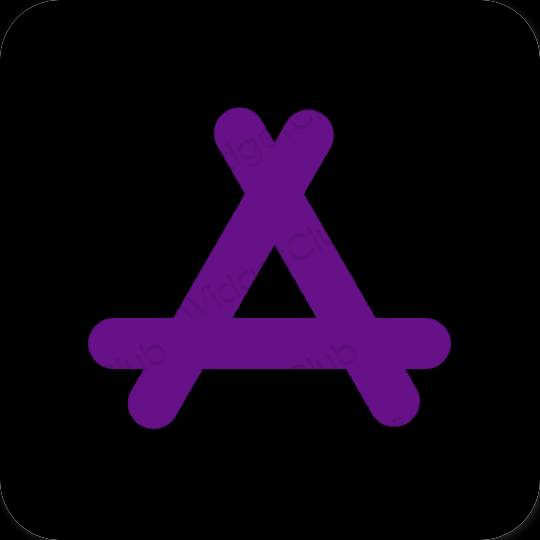 Estetik hitam AppStore ikon aplikasi