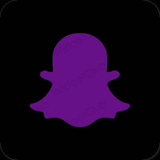 Естетски црн snapchat иконе апликација