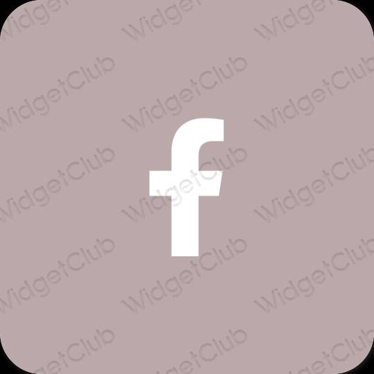 Estetic roz Facebook pictogramele aplicației