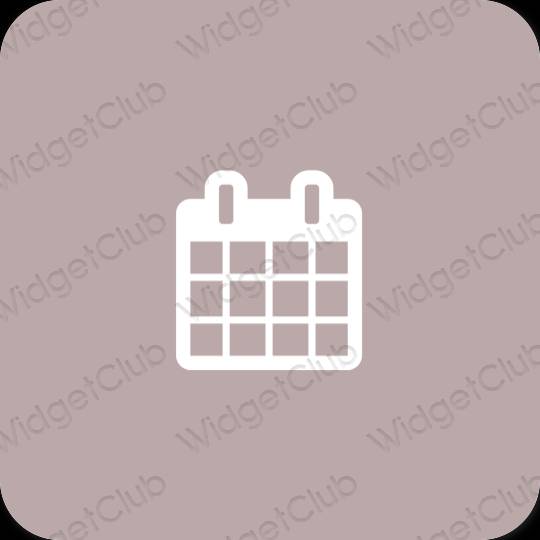 Естетичен розово Calendar икони на приложения