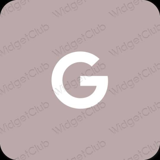 Æstetisk lyserød Google app ikoner