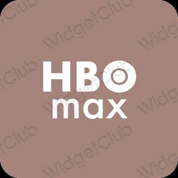 Естетски браон HBO MAX иконе апликација
