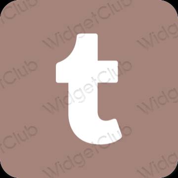 Ästhetisch braun Tumblr App-Symbole