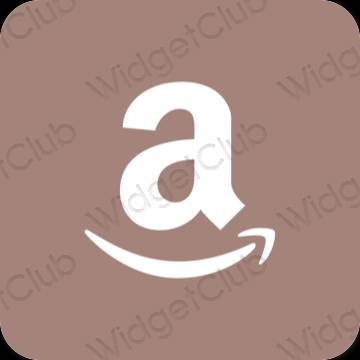 Estetisk brun Amazon app ikoner