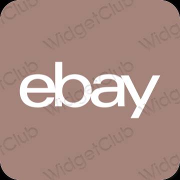 Esteetiline pruun eBay rakenduste ikoonid