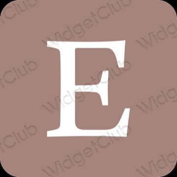 Estetický hnědý Etsy ikony aplikací