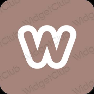 Stijlvol bruin Weebly app-pictogrammen